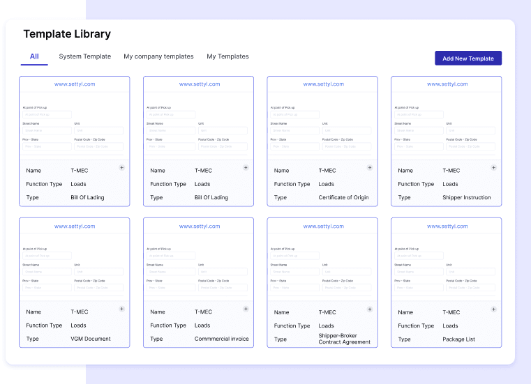Shipping-templates-library